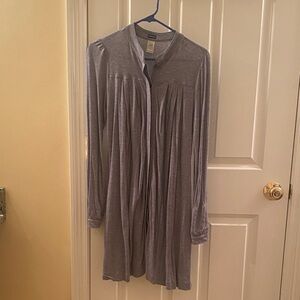 Gray Long Sleeve shirt dress